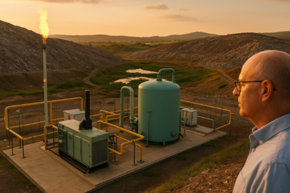Odair Jose Mannrich mostra como resíduos em aterros podem ser convertidos em biogás para geração de energia limpa.